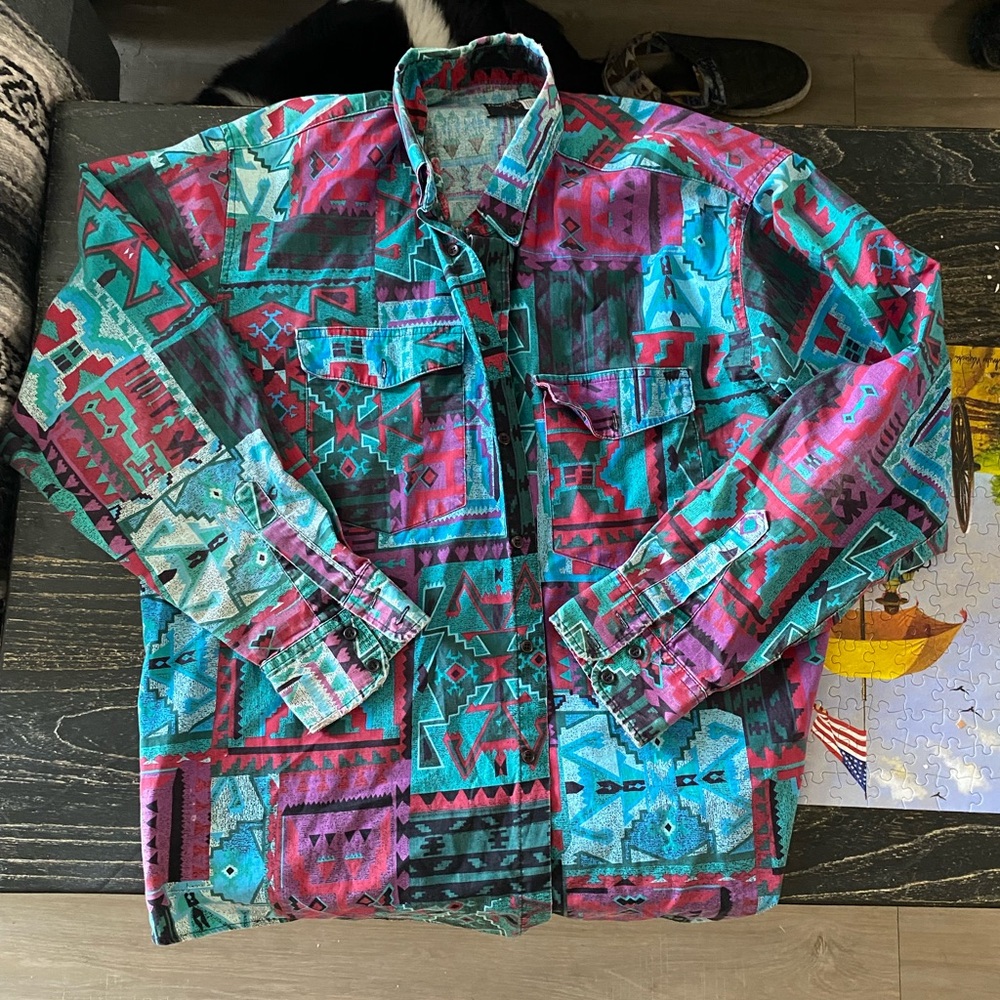 Vintage frontier series button up